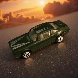 Vintage Zee 1971 Evergreen Gray Chevy Camaro Z28 Muscle Car